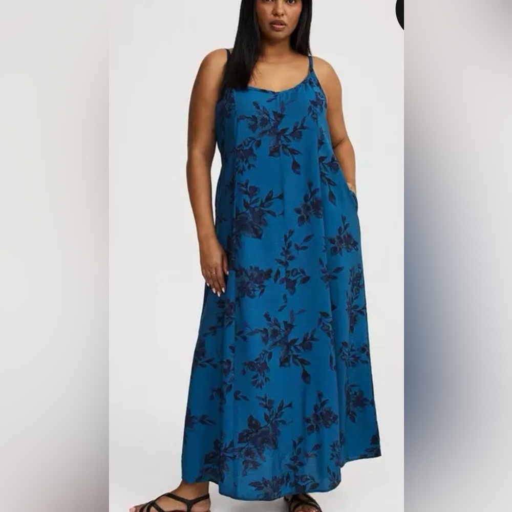 NWT Torrid hammered rayon trapeze maxi dress size 3X - Picture 3 of 10